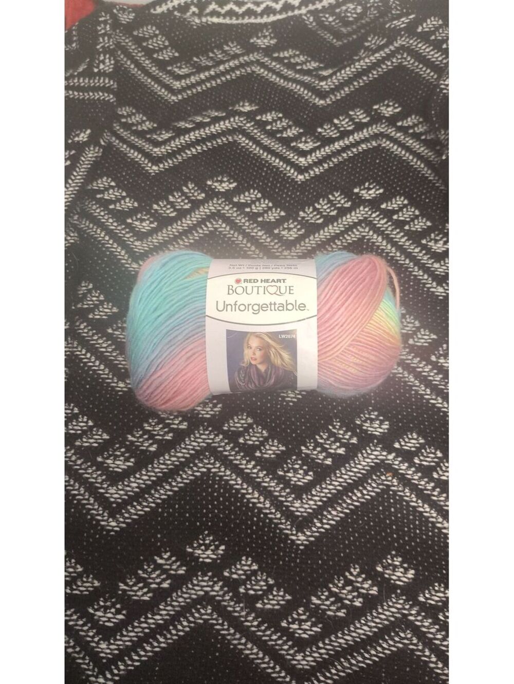 Red Heart Boutique Unforgettable Yarn Candied Multicolor Medium 4 3.5 oz 270 Yd